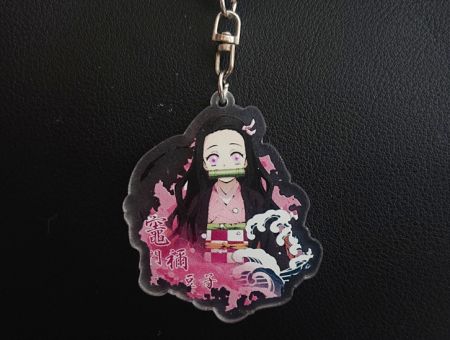 Брелок Demon Slayer Незуко хвильки БРФ-0013-38 акриловий фігурка 