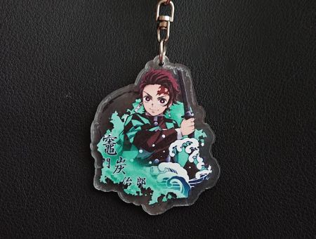 Брелок Demon Slayer Танджиро хвильки з написом БРФ-0013-40 акриловий фігурка 