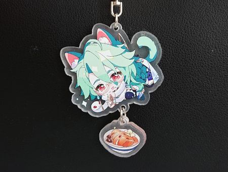 Брелок Геншин Імпакт Genshin Impact Бай Чжу з вушками БРФ-0014-87 фігурка , акриловий 