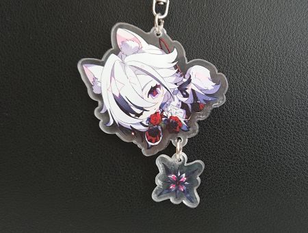 Брелок Геншин Імпакт Genshin Impact Арлекіно з вушками БРФ-0014-89 фігурка , акриловий 