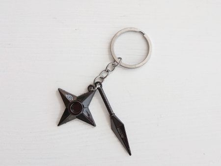 Брелок Наруто Naruto БРФ-0016-16 метелавий Кунай та Сюрікен
