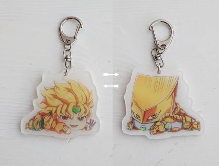 Брелок Jojo's Bizarre Adventure, ДжоДжо Діо таThe World БРФ-0018-14 акриловий, фігурка 