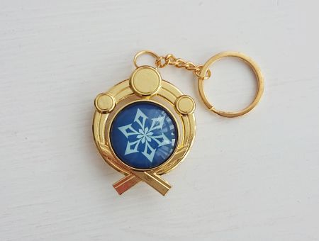 Брелок Око бога КРІО Інадзума Імпакт Genshin Impact, що світиться, двосторонній