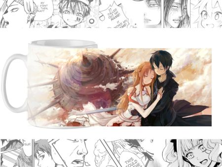 Чашка з зображенням cup-00457 Sword Art Online Кіріто та Асуна 