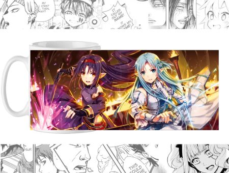 Чашка з зображенням cup-00462 Sword Art Online Конно Юкі та Асуна 