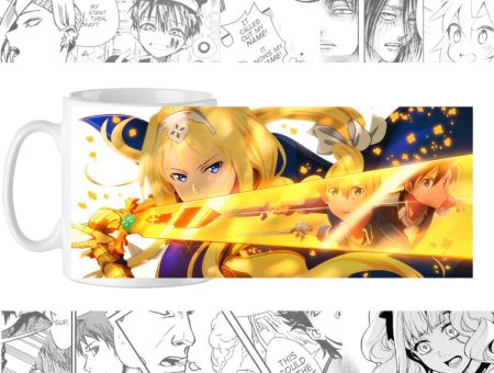 Чашка з зображенням cup-00465 Sword Art Online Аліса , Юджио , Кіріто
