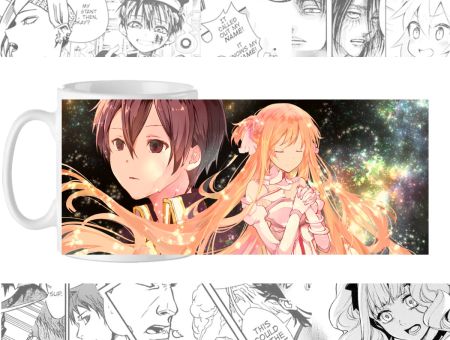 Чашка з зображенням cup-00468 Sword Art Online Кіріто та Асуна 