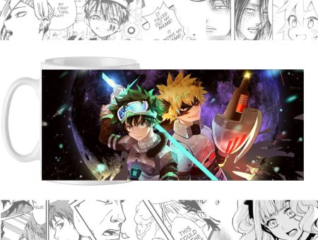Чашка с изображением cup-00479 аниме Boku no Hero Academia Бакуго и Мидория 