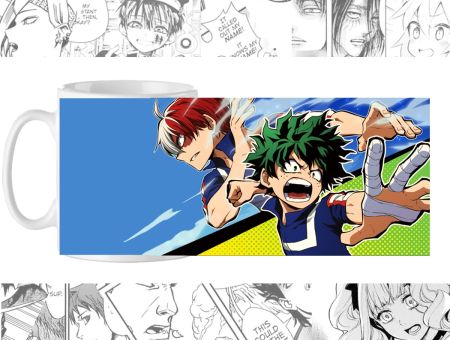 Чашка с изображением cup-00480 аниме Boku no Hero Academia  Мидория и Шото