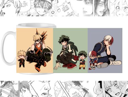 Чашка с изображением cup-00482 аниме Boku no Hero Academia Шото, Бакуго и Мидория 