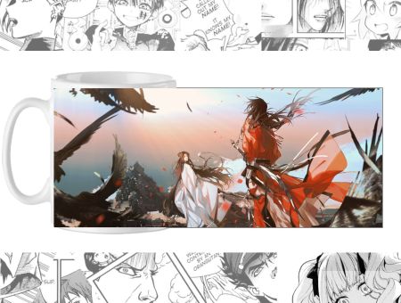 Чашка Благословення небожителів Heaven Officials' Blessing cup-00640 з зображенням Саньлан та Се Лянь.