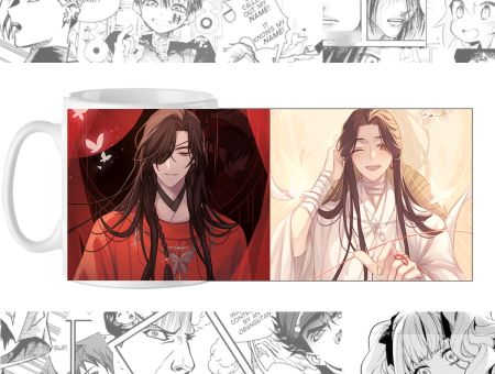 Чашка Благословення небожителів Heaven Officials' Blessing cup-00642 з зображенням Саньлан та Се Лянь.