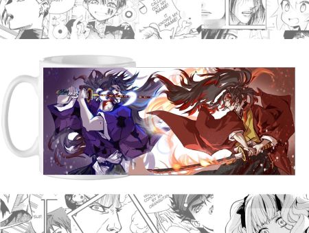 Чашка Кокушибо та Йоріічі Цугікуні Клинок , що розтинає демонів Kimetsu no Yaiba Demon Slayer cup-00909