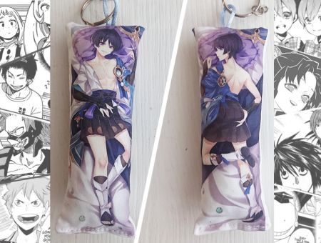 Дакімакура Скарамучча Геншин Genshin Impact, двостороння міні 12*4см 0007