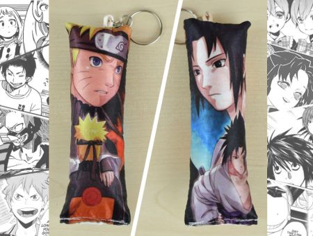 Дакімакура Наруто Naruto Узумаки Наруто, Саске Учіха, двостороння міні 13*5см 4008