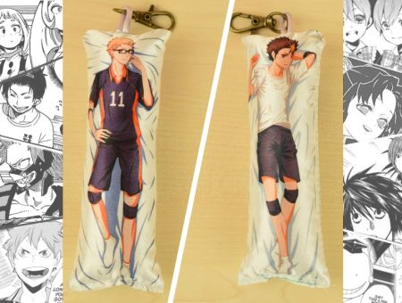 Дакімакура Волейбол!! Haikuyy!! , двостороння міні 13*5см Цукішіма & Нішиноя Кагєяма 4101