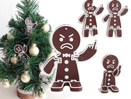 Фігурка-підвіска Сердитий Пряниковий чоловічок, 2 шт