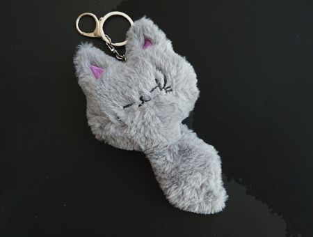 Сувенир меховая Игрушка-брелок Кот Гето Jujutsu Kaisen Магическая Битва  16см