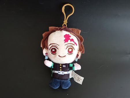 Плюшева Іграшка-брелок Танджіро Клинок, що розтинає демонів Demon Slayer 13см