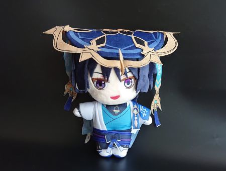 Сувенір плюшева іграшка Скарамучча Мандрівник 22см Геншин Імпакт Genshin Impact 