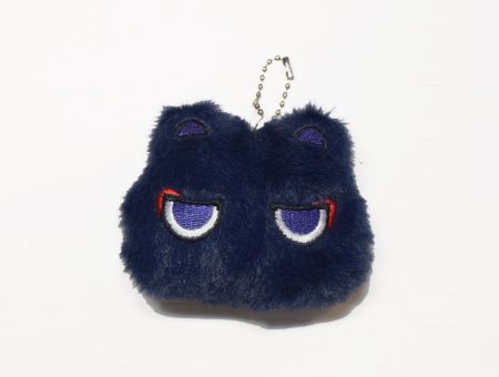 Сувенір плюшева іграшка-брелок Скарамучча Кіт голова 8*7см Геншин Імпакт Genshin Impact 