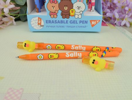 Ручка гелевая Line Friends Sally пиши-стирай 0,5 мм синяя YES 420377