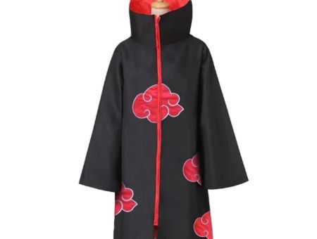 Плащ Акацукі Наруто Naruto чорний на блискавці