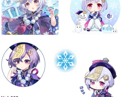 Наліпки №4-002 ЦиЦи Геншин Імпакт Genshin Impact