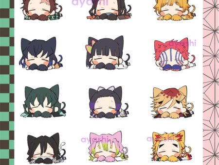 Наліпки Клинок, що розтинає демонів Kimetsu no Yaiba Demon Slayer №6-001