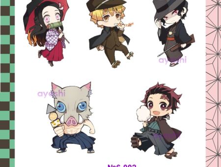 Наліпки Клинок, що розтинає демонів Kimetsu no Yaiba Demon Slayer №6-002