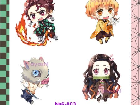 Наліпки Клинок, що розтинає демонів Kimetsu no Yaiba Demon Slayer №6-003