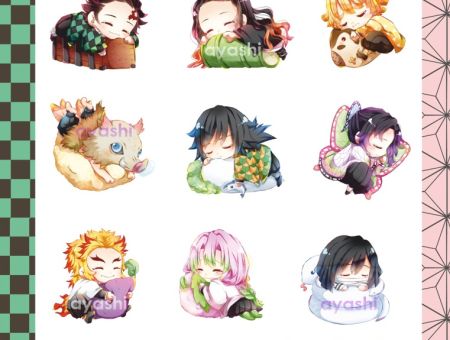 Наліпки Клинок, що розтинає демонів Kimetsu no Yaiba Demon Slayer №6-006