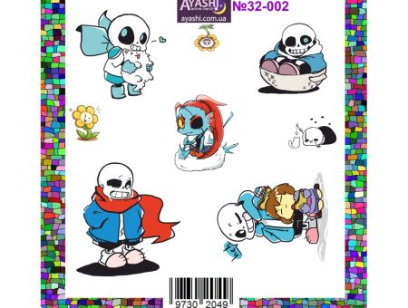 Наліпки Андертейл Undertale №32-002