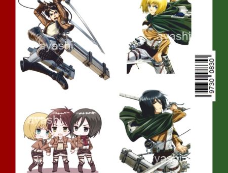 Наклейки Леви Микаса Армин Эрен Attack on Titan Атака Титанов №9-003