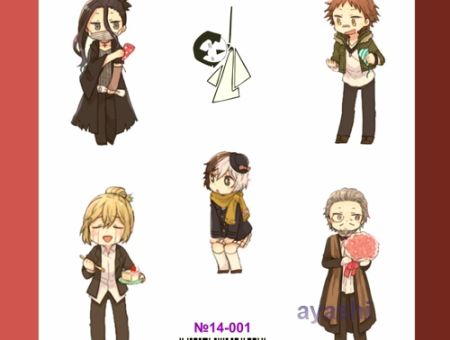 Наклейки Bungo Stray Dogs Поровая Мафия №14-001