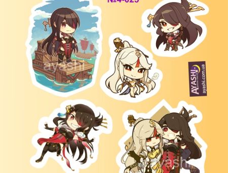 Наліпки Геншин Імпакт Genshin Impact Бей Доу та Нін Гуан №4-025