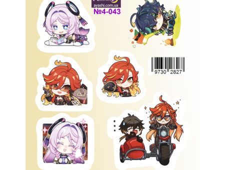 Наліпки Геншин Імпакт Genshin Impact №4-043