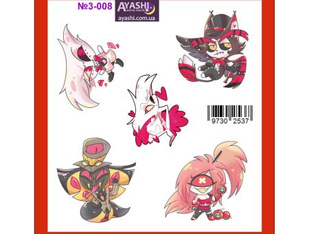 Наклейки Отель Хазбин Hazbin Hotel №3-008