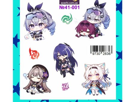 Наклейки Хонкай  стар рейл Honkai: Star Rail №41-001