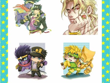 Наклейки Дио и Джотаро Невероятные приключения Джо Джо Jojo's Bizarre Adventure №20-006