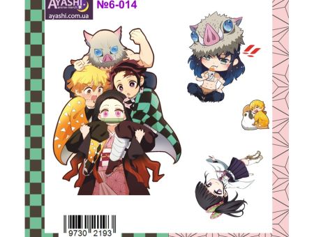 Наліпки Клинок, що розтинає демонів Kimetsu no Yaiba Demon Slayer №6-014