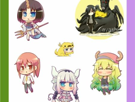 Наклейки Kobayashi-san Chi no Maid Dragon №17-003