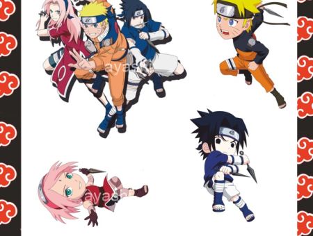 Наліпки Наруто Naruto Саске , Наруто , Сакура  №12-001