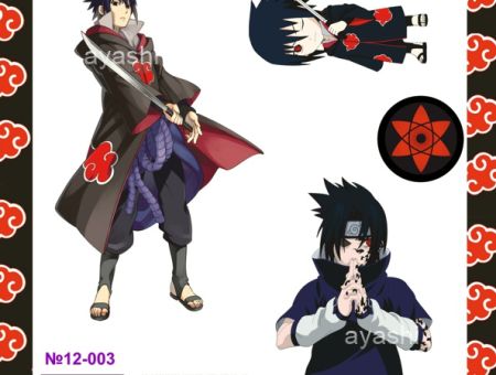Наліпки Наруто Naruto Саске №12-003