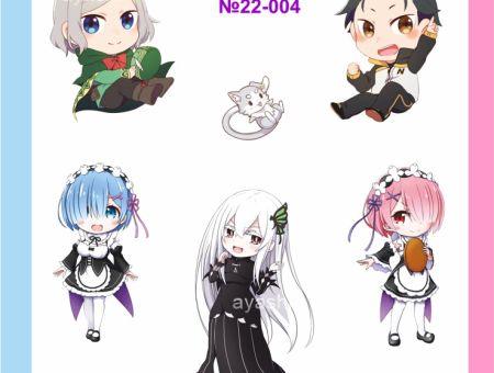 Наклейки Ре: Зеро Re Zero №22-004