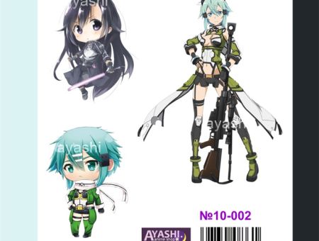 Наліпки Sword Art Online Майстер меча онлайн  Сінон , Кіріто №10-002