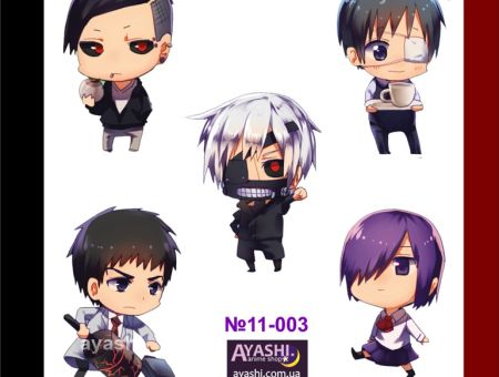 Наліпки Токійський гуль Tokyo Ghoul №11-003