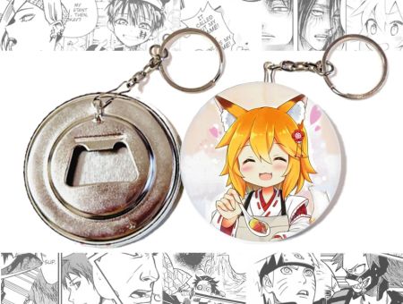 Відкривачка-брелок кругла 58 мм OTKR-58-00053 The Helpful Fox Senko-san