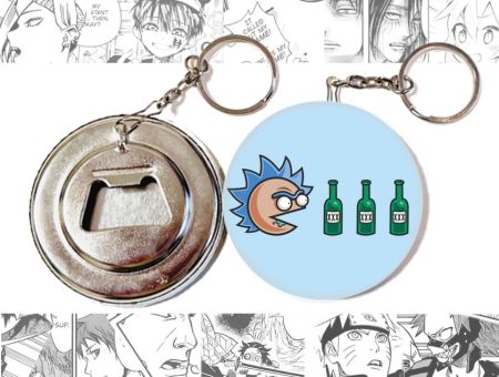 Відкривачка-брелок кругла 58 мм OTKR-58-00038 Rick and Morty 