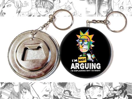 Відкривачка-брелок кругла 58 мм OTKR-58-00040 Rick and Morty 